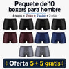 Kit 10 bóxers de fibra de bambú - Paga 5 y llévate 10